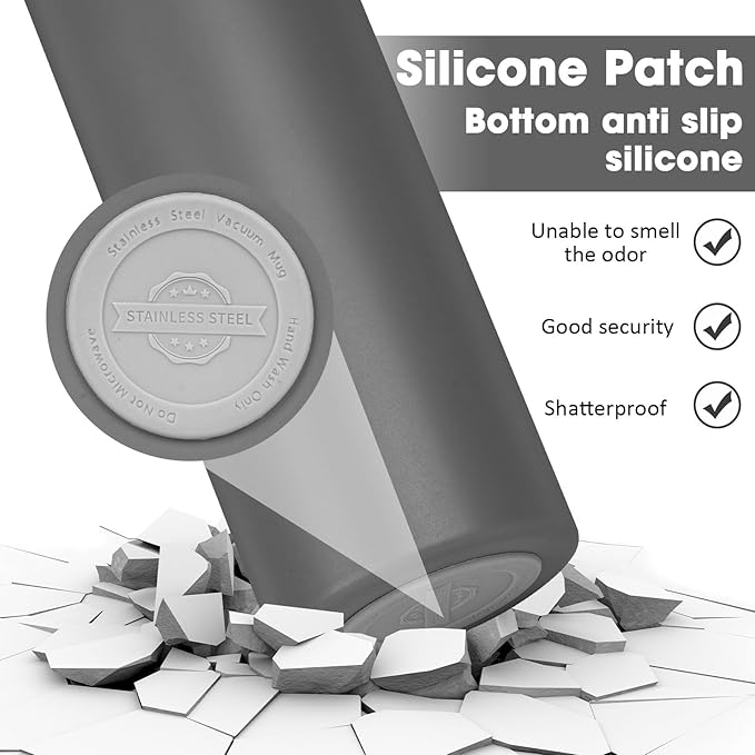 24 oz Insulated Water Bottle with Straw, Stainless Steel Double Wall Vacuum Thermos with Straw Lid Leak Proof, Wide Mouth Lid, Keep Cold and Hot