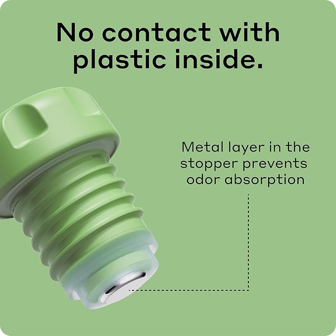 BOBBER 34 oz / 1 Liter Stainless Steel Travel Thermos for Hot and Cold Drinks – Dishwasher Safe Metal Water Bottle with Cup Lid – Keeps Hot for 48 Hours – BPA-Free, Vacuum Insulated (Mint Cooler)