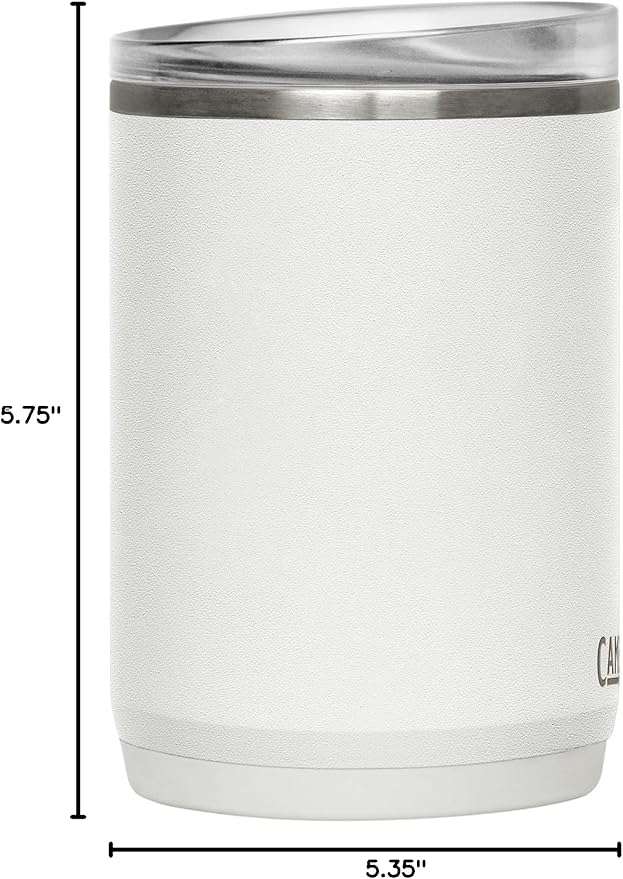 CamelBak Thrive Leak-Proof 16 oz Mug, Insulated Stainless Steel - For travel, coffee, tea, hot beverages - Spill Proof - Cup-holder Compatible, White