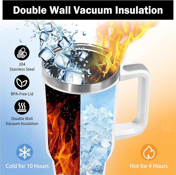 Gamer Gifts for Men Boys Tumbler with Handle and Straws 30oz Stainless Steel Gamer Insulated Travel Cups - Birthday Present for Men, Dad, Son, Husband - Gaming Gifts for Him Coffee Mugs