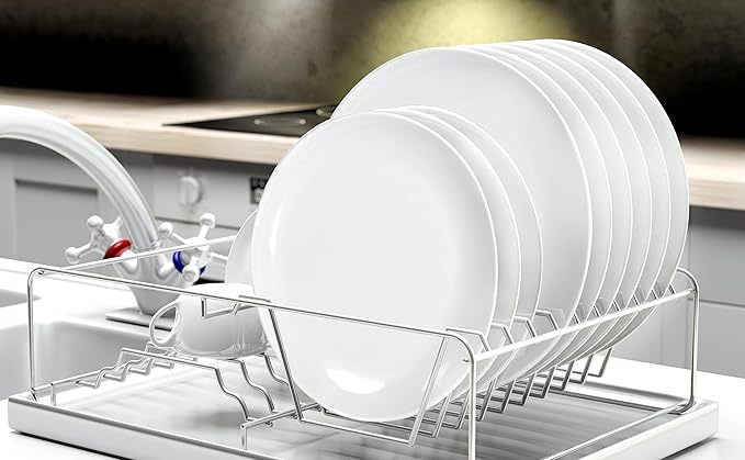 16Pcs Melamine Dinnerware Sets, Plates and Bowls Sets for 4, Lightweight and Unbreakable Dish Set for Camping, Picnic,RV, Dishwasher Safe,BPA Free