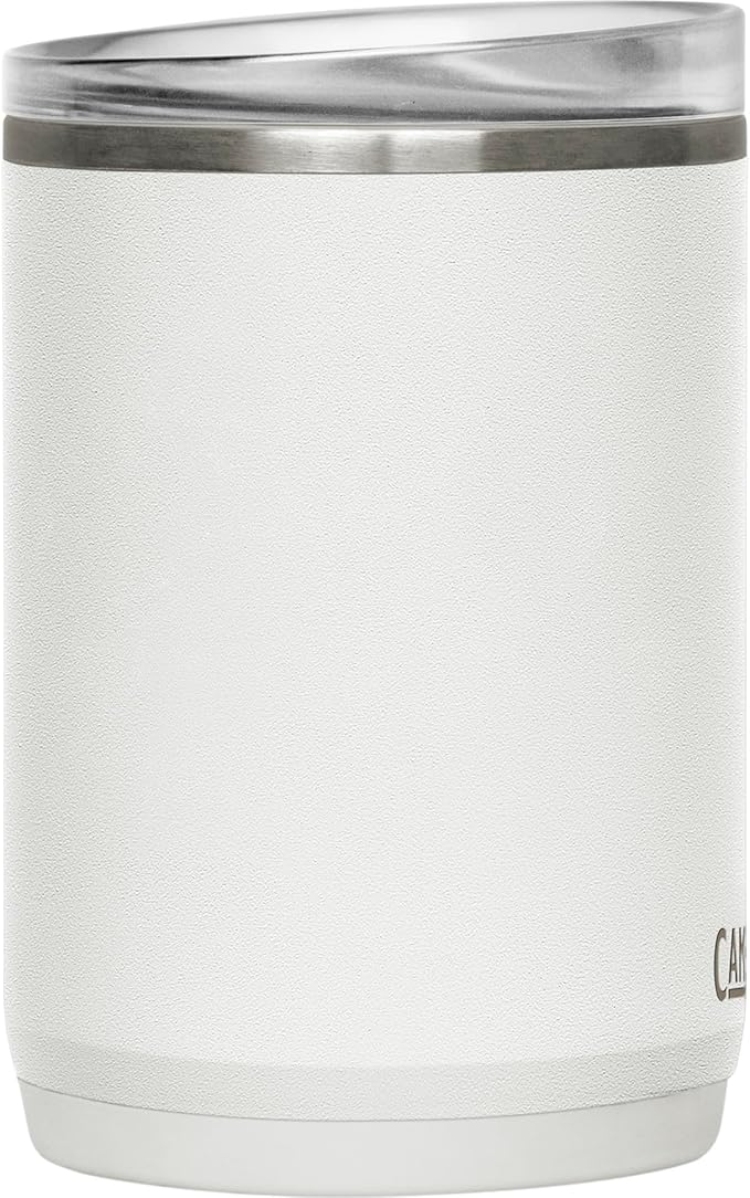 CamelBak Thrive Leak-Proof 16 oz Mug, Insulated Stainless Steel - For travel, coffee, tea, hot beverages - Spill Proof - Cup-holder Compatible, White