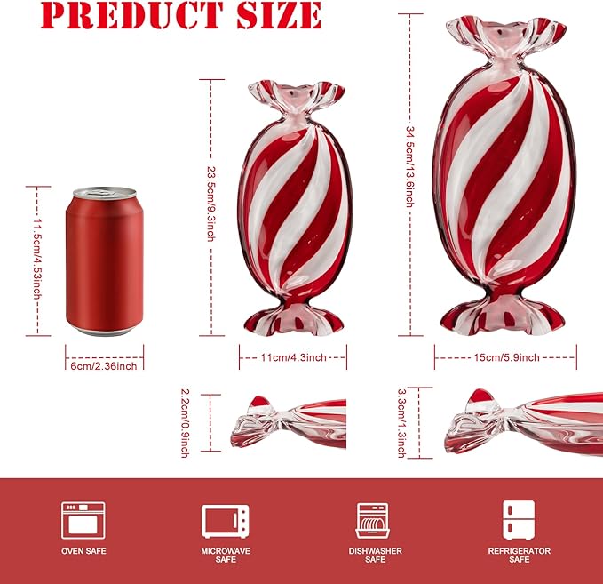 Christmas Platter Dish, Glass Candy Platter Serving Dessert Plates Christmas Dinnerware Tray Decorative Plates for Xmas Holiday Party Favor, Small