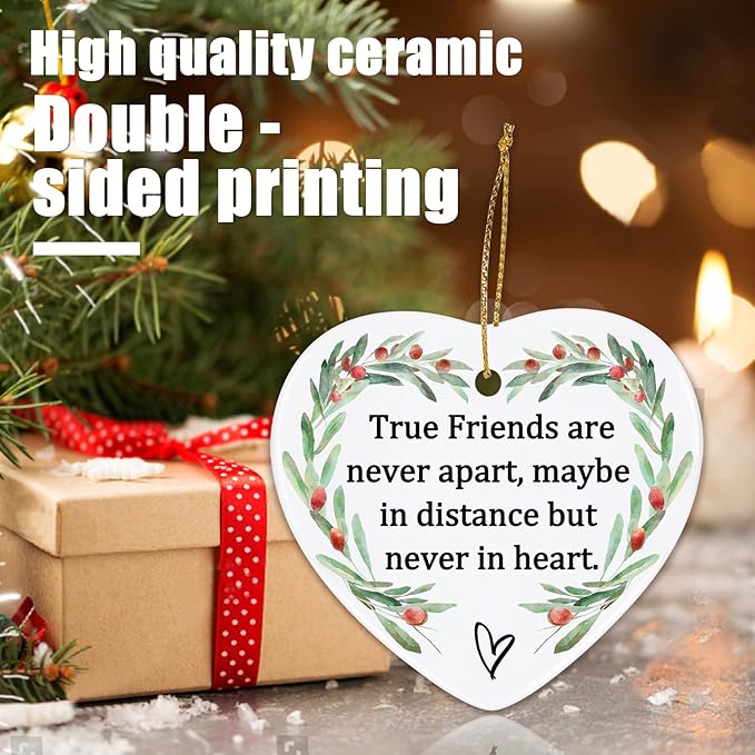 Thinking of You Gifts for Friends, Jocidea Friendship Ornaments Birthday Gifts for Friend Female Friendship Gifts for Women Gifts for Women Frined Bridesmaid Gifts - Friend Xmas Gifts