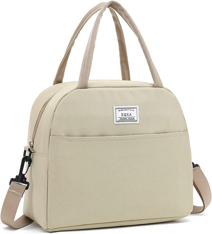 XQXA Lunch Bag Reusable Insulated Cooler Water Resistant Lunch Box Adult Tote Lunch Bag for Women/Men Work Picnic Beach or Travel