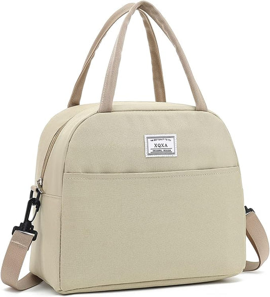 XQXA Lunch Bag Reusable Insulated Cooler Water Resistant Lunch Box Adult Tote Lunch Bag for Women/Men Work Picnic Beach or Travel
