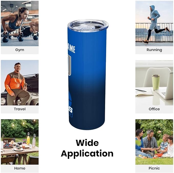 Custom Tumblers Stainless Steel Cup Personalized Basketball Insulation Travel Mug Add Your Name Number 20 oz Fans Gift for Men Women