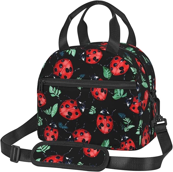 Animal Reusable Insulated Lunch Box Waterproof Lunch Bag with Detachable and Adjustable Shoulder Strap for Office Picnic or Travel