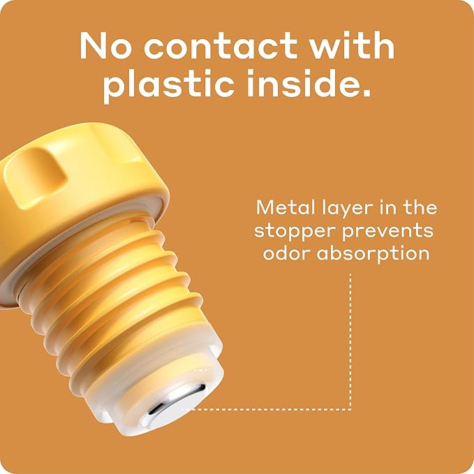 Bobber - 34 oz Vacuum Insulated Stainless Steel Water Bottle with Cup Lid - Dishwasher Safe - Keeps Drinks Hot for 48 Hours and Cold for 72 Hours - Triple Walled Thermo Flask (Ginger Tonic)