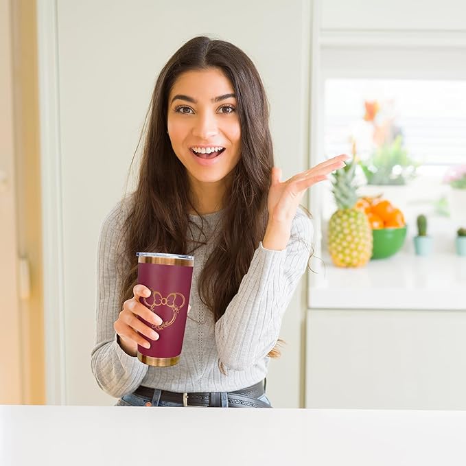 20 oz Tumbler Bulk 8 Pack Stainless Steel Tumblers with Lids and Straws, Double Wall Vacuum Insulated Travel Coffee Mug for Laser Engrave, Powder Coated Cups for Hot and Cold Drinks (Red,8 pack)