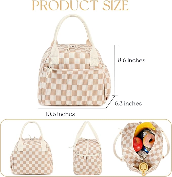 CAMTOP Lunch Box for Women Men Insulated Lunch Bag Lunch Tote Bag Leakproof Thermal Cooler Large Capacity for Travel Work School Picnic