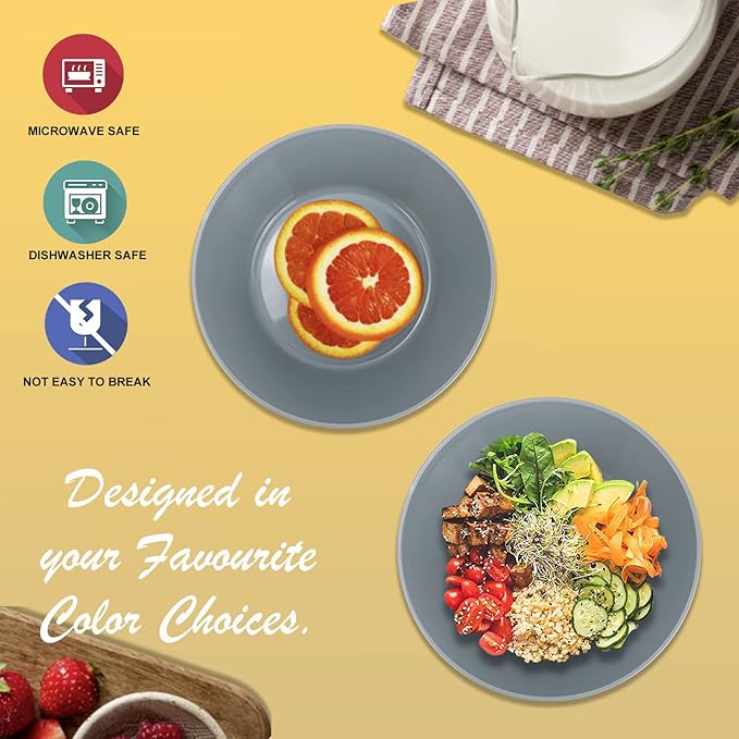 Wrova Wheat Straw Bowl Sets,6 PCS Unbreakable Cereal Bowl 50 OZ,Microwave and Dishwasher Safe Bowls,Super Big Bowl Sets BPA Free Bowl for Serving Cereal,Oatmeal and Salad (Pure Gray)