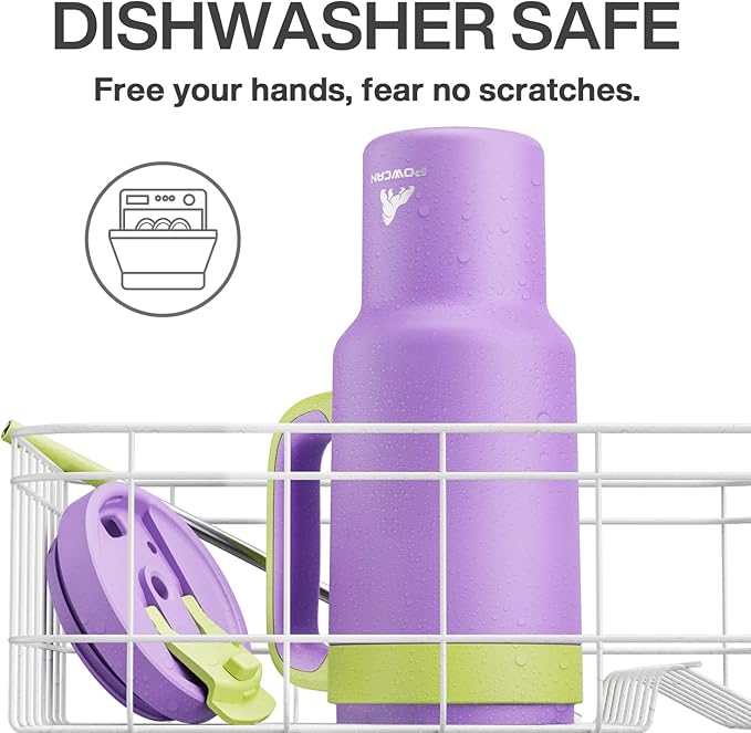 40 oz Tumbler with Handle, 2-in-1 Straw and Sip Lid, Leakproof, Dishwasher Safe, Insulated Stainless Steel Travel Coffee Mug, Keeps Cold for 34 Hours, Fits in Car Cup Holder (Wisteria)