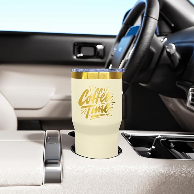 20 oz Tumbler Bulk 12 Pack Stainless Steel Tumblers with Lids and Straws, Double Wall Vacuum Insulated Travel Coffee Mug for Laser Engrave, Powder Coated Cups for Hot and Cold Drinks (Cream,12 pack)