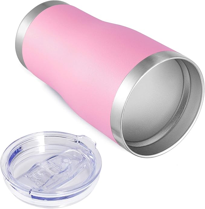 VEGOND 20oz Tumbler Stainless Steel Tumbler Cup with Lid And Straw Vacuum Insulated Double Wall Travel Coffee Mug(Pink 1 Pack)