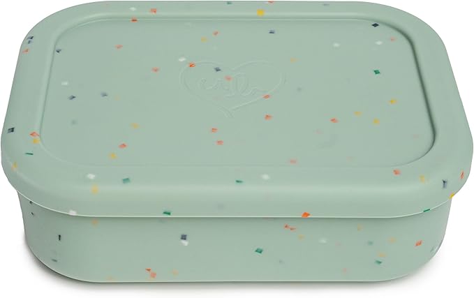 Ullabelle Leak Proof Bento Box Food-Grade Silicone Bento, BPA, Phthalate, Lead, & PVC Free - Bento Lunch Box for Daycare, Kids, & Adults - Leak Resistant Sets With Lids Snack Box Container (Green)