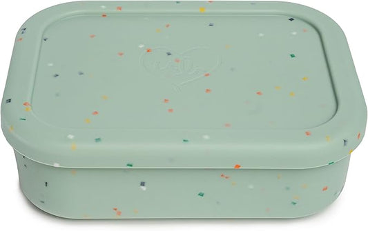 Ullabelle Leak Proof Bento Box Food-Grade Silicone Bento, BPA, Phthalate, Lead, & PVC Free - Bento Lunch Box for Daycare, Kids, & Adults - Leak Resistant Sets With Lids Snack Box Container (Green)