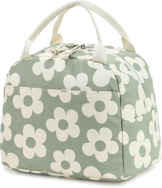 Bluboon Lunch Bag for Women Men Cute Corduroy Lunch Tote Bags Reusable Insulated Lunch Box Large Capacity Reusable Insulated Cooler for Work Picnic or Travel