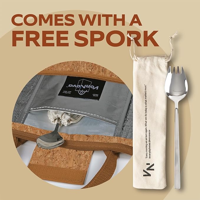 VonNova Women’s Insulated Lunch Bag with Premium 4mm Cooler Insulation, Cute Large 7L Lunch Tote for Office, Durable Small Lunch Box for Women, Stylish Lunchbox for Adults, Teens, Nurses, Teachers