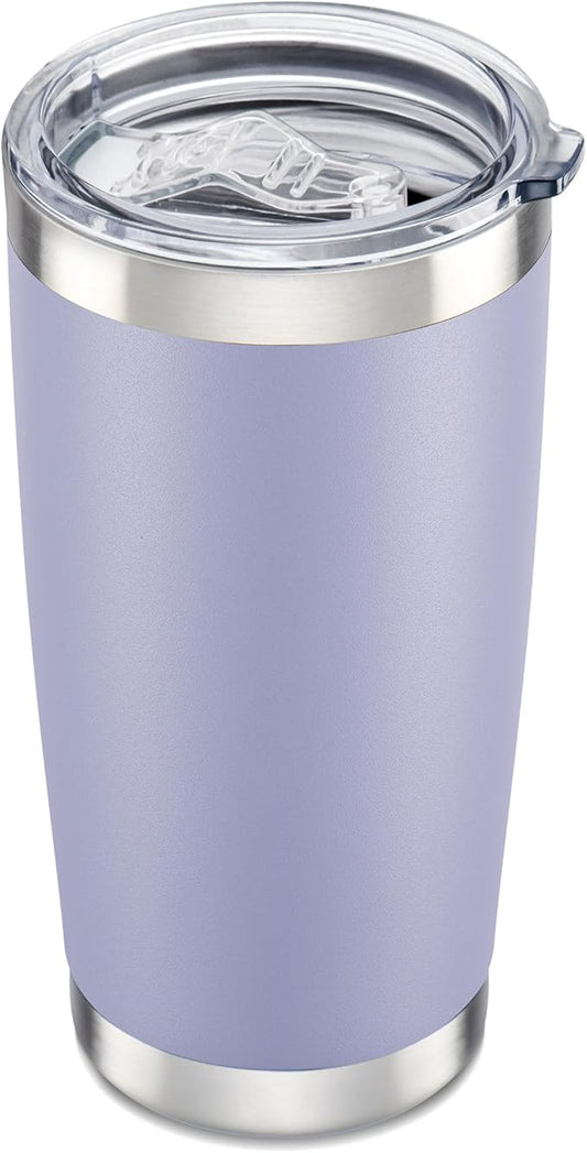 20 oz Tumbler with Lid Stainless Steel Double Wall Vacuum Insulated Tumblers Powder Coated Cups Travel Mug Keep Drinks Cold and Hot, Cosmic Lilac