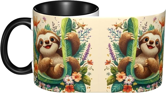 Yrebyou Sloth Coffee Mug Funny Tea Cup Ceramic Mugs 11OZ with Handle Gifts for Women Men Home Office Decor
