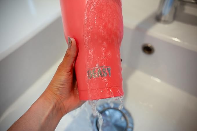 Beast 20 oz Tumbler Stainless Steel Vacuum Insulated Coffee Ice Cup Double Wall Travel Flask (Coral Pink)