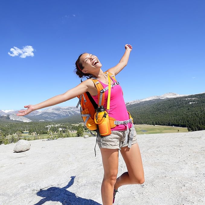 32 oz Insulated Water Bottle | Thickened Stainless Steel Vacuum Metal | Portable Sports Water Jug for Gym and Hiking with Straw, Carrier Bag, Handle Strap | BPA-Free 32 oz