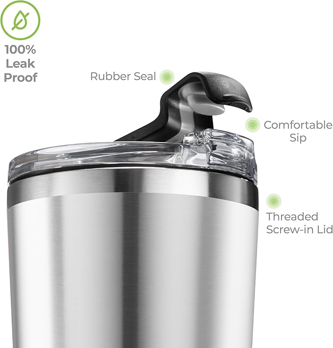 SIPX™ Triple-Insulated Tumblers - 22oz. Premium Modern Tumbler With Lid, insulated Cup Keeps Hot For 6 Hours, Stainless Steel Tumbler Made Of Sustainable Material, Coffee Travel Mug For Home & Office
