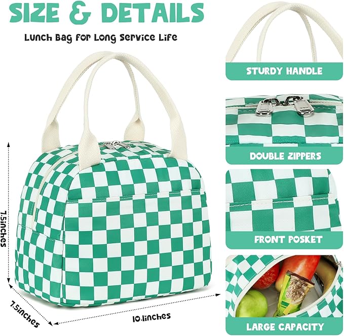 Bluboon Lunch Box for Women Cute Lunch Bag Reusable Insulated Lunch Bags Large Capacity Lunchbox Cooler for Work Picnic or Travel