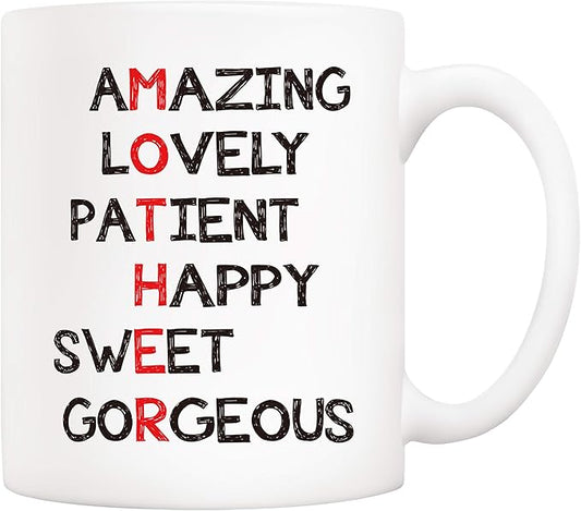 5Aup Christmas Gifts Definition Mother Funny Coffee Mug for Mom, Best Mothers Day Gifts from Child Daughter Son Kids, Unique Birthday Gift for Mother Women Her Novelty Ceramic Cups 11Oz