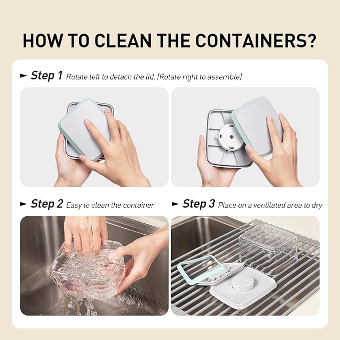 Pop Food Storage Containers Set, 6Pcs Airtight Containers with Lids for Kitchen Pantry Organizers and Storage,One Button Opening BPA-Free Food Containers for Cereal Flour Sugar(0.6, 1.3, 1.9Qt)*2