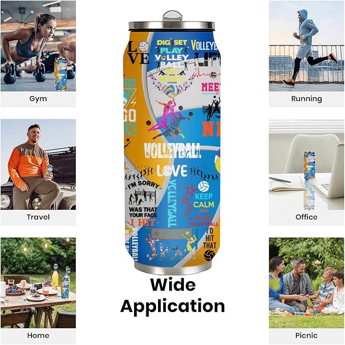 Volleyball Tumbler Cup Travel Mug With Lid,Volleyball Lover Birthday Gifts Stainless Steel Vacuum Coffee Mug Cup Volleyball Gifts For Women Men 17 Oz