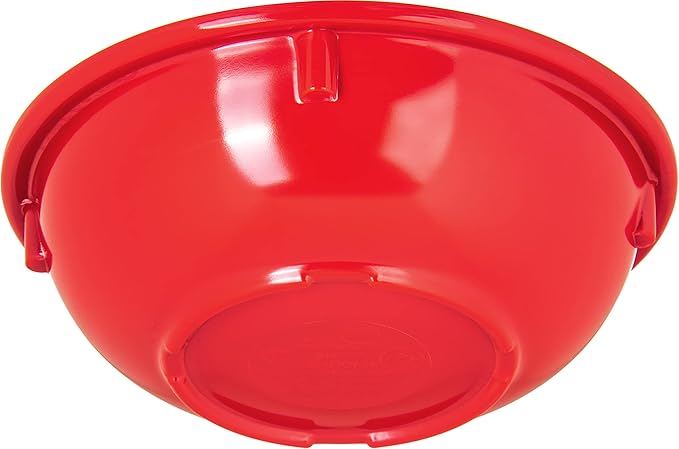 Carlisle FoodService Products Kingline Reusable Plastic Bowl Nappie Bowl for Home and Restaurant, Melamine, 10 Ounces, Red, (Pack of 48)