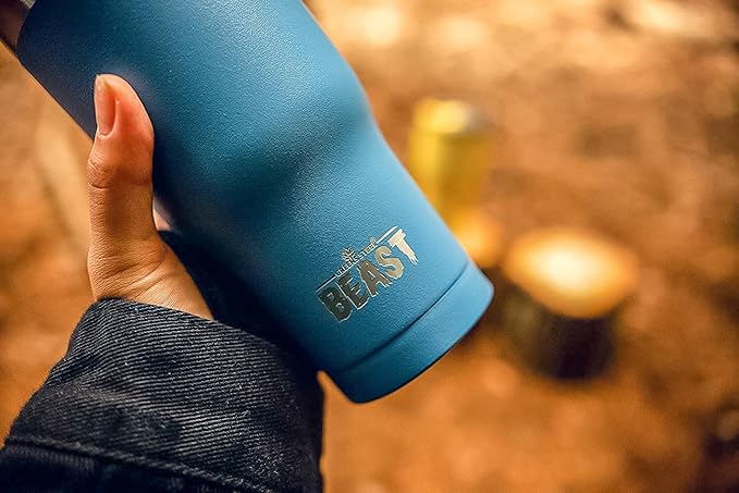 Beast 20 oz Tumbler Stainless Steel Vacuum Insulated Coffee Ice Cup Double Wall Travel Flask (Stormy Sky Blue)