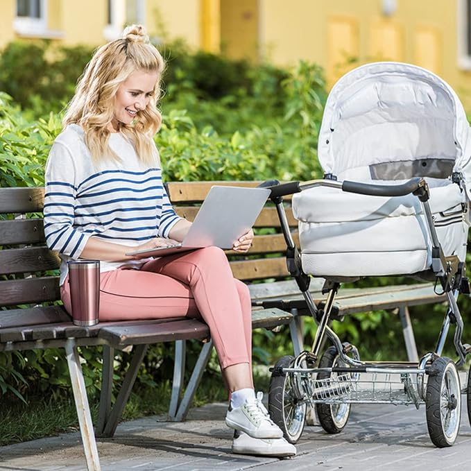 StarSpeed 20oz 8 pack Insulated Tumblers with Lid Stainless Steel Double Wall Tumbler Travel Coffee Cups Powder Coated Tapered Metal Thermal Mug Indoor Outdoor for Hot and Cold Drinks