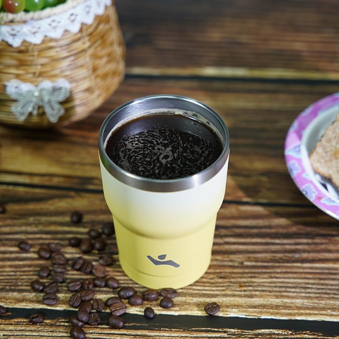 10 oz Tumbler with Handle and 2 Straw 2 Lid, Insulated Water Bottle Stainless Steel Vacuum Cup Reusable Travel Mug,Army Green