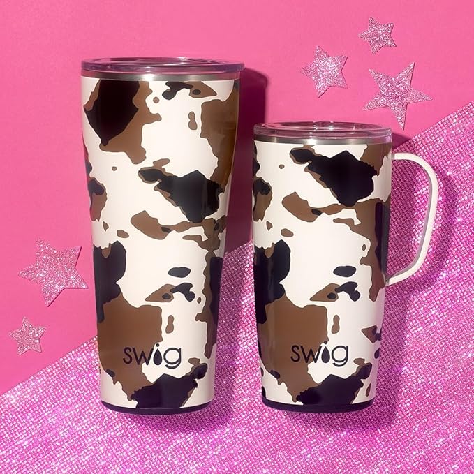 Swig Life 22oz Travel Mug, Insulated Tumbler with Handle and Lid, Cup Holder Friendly, Dishwasher Safe, Stainless Steel, Travel Coffee Cup, Insulated Mug with Lid (Hayride)