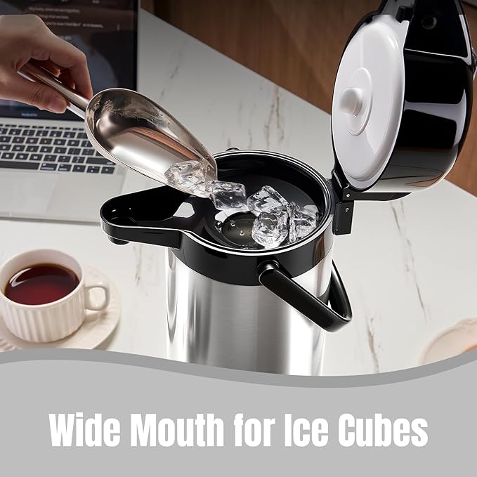 Upgraded Airpot Coffee Carafe with Double Pump - 84oz/2.5L Coffee Carafe for Keeping Hot, Beverage Dispenser for Hot/Cold Beverage, Stainless Steel Termos Para Cafe for Parties