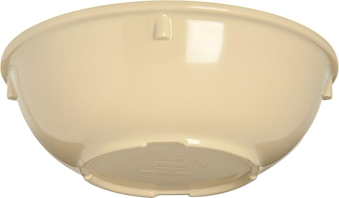 Carlisle FoodService Products Kingline Reusable Plastic Bowl Nappie Bowl for Home and Restaurant, Melamine, 14 Ounces, Tan, (Pack of 48)