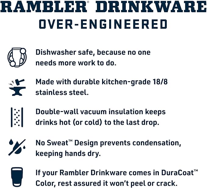 YETI Rambler 18 oz Bottle, Leakproof, Vacuum Insulated, Stainless Steel with Chug Cap, Big Sky Blue