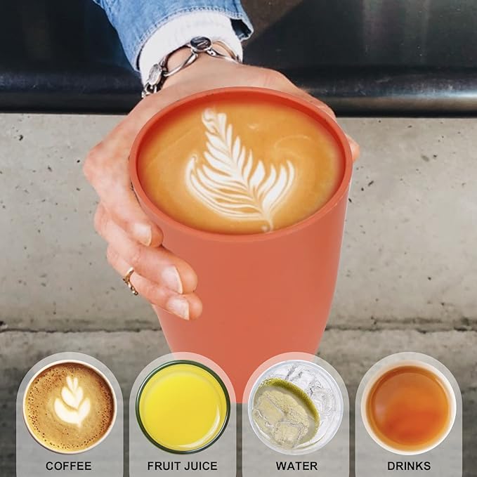 Wrova Wheat Straw Cups 6 PCS Good Alternative to Plastic Reusable Cups 20 oz Unbreakable Drinking Cup Reusable Dishwasher Safe Water Plastic Glasses Mixed Color