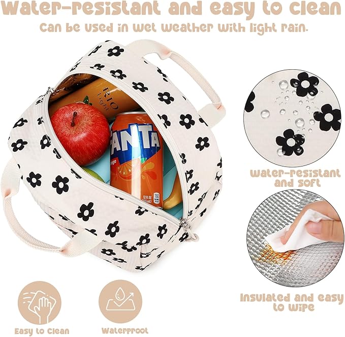 Bluboon Lunch Box for Women Cute Lunch Bag Reusable Insulated Lunch Bags Large Capacity Lunchbox Cooler for Work Picnic or Travel