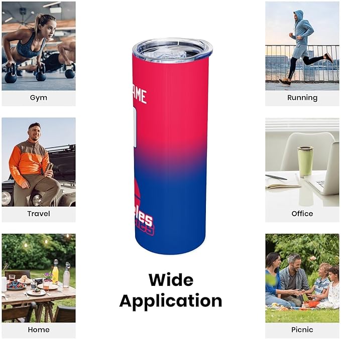 Custom Tumblers Stainless Steel Cup Personalized Basketball Insulation Travel Mug Add Your Name Number 20 oz Fans Gift for Men Women