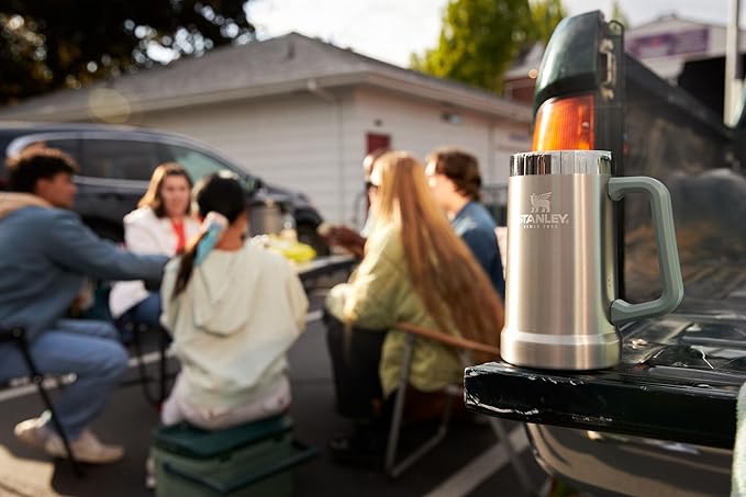 Stanley Stay-Chill Beer Stein 24 oz | Heavy Duty Big Grip Handle | Beer Tumbler Drink Cup, Holds 2 Cans | Insulated Stainless Steel Party Mug | BPA-Free