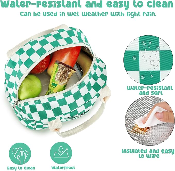 Bluboon Lunch Box for Women Cute Lunch Bag Reusable Insulated Lunch Bags Large Capacity Lunchbox Cooler for Work Picnic or Travel