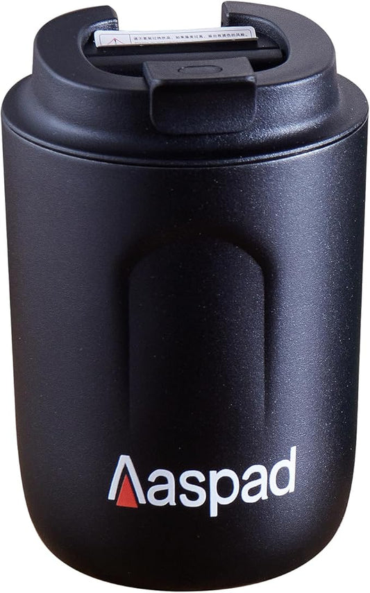 Stainless Steel Coffee cup Travel Mug Double Wall Vacuum cup Reusable Tumbler Cup for car Thermos with Lid for Keep Hot/Ice Coffee (Black)