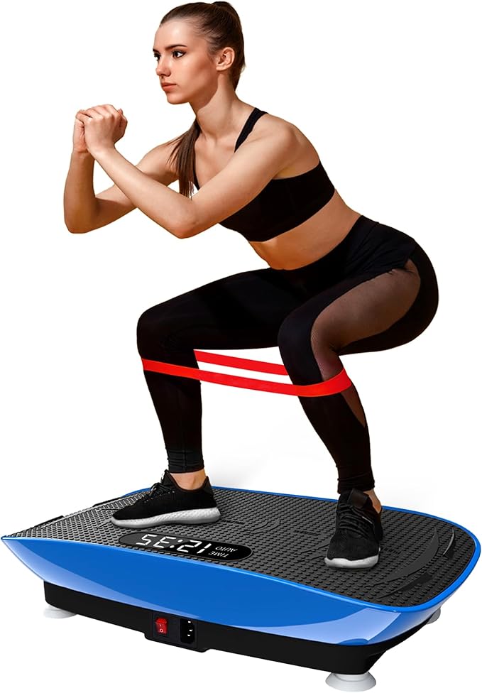 Vibration Plate Exercise Machine, Fitness Platform Shaking Full Body, Vibration Plate for Lymphatic Drainage,Motor Speed Control , Home Training Equipment for Weight Loss & Toning