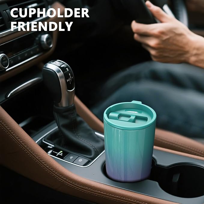 TILUCK 20 oz Tumbler with Leak-Proof Lid, Vacuum Insulated Stainless Steel Coffee Mug, Double-Walled Travel Tumbler for Hot and Cold Drinks(BluePurple, 20oz)