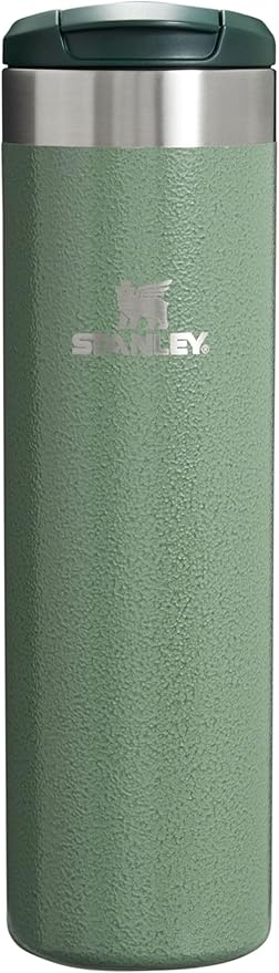 Stanley AeroLight Transit Bottle 20 oz | Locking Drink Through Lid | Leak Resistant Water Bottle or Coffee Travel Mug | Lightweight Insulated Stainless Steel | BPA-Free | Hammertone Green