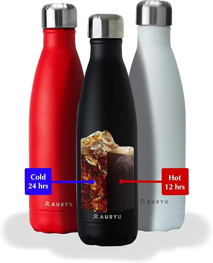 Best in Class Triple-Walled Insulated Stainless Steel Water Bottle, Keeps your Drinks Cold for up to 24 Hours and Hot for up to 12 Hours, Leak Proof, Make a Difference in the World, White, 17oz